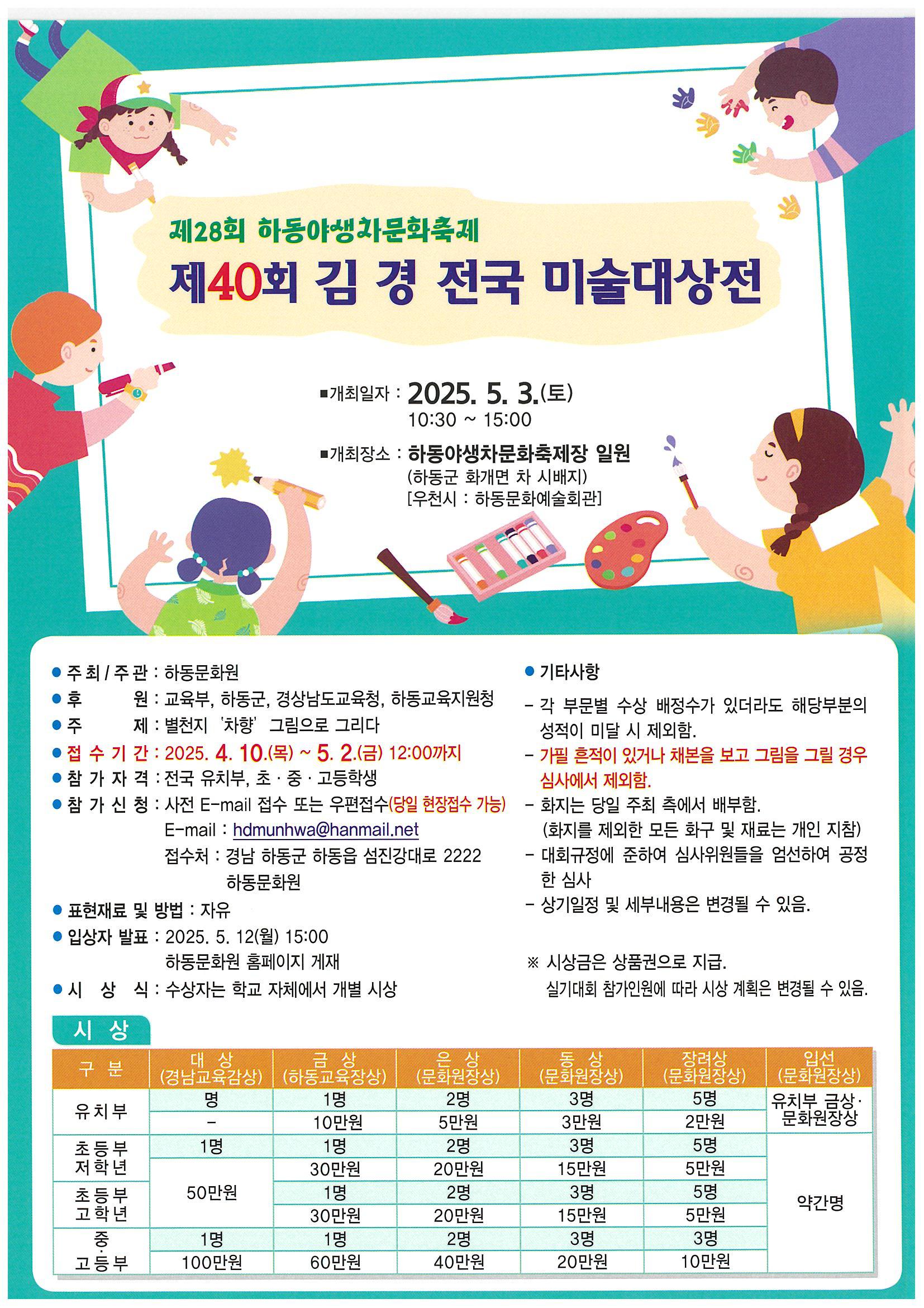 하동군 문화체육과_제40회 김 경 전국 미술대상전_홍보물.jpg